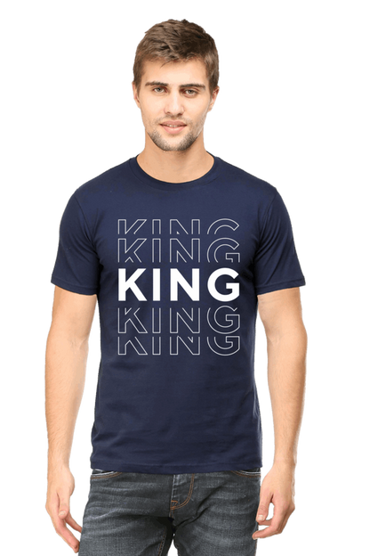 King Men's T Shirt Navy Blue