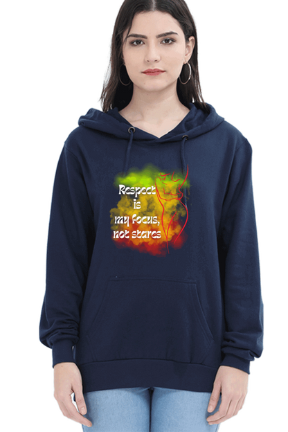 "Elegance Unveiled" Unisex Hooded sweatshirt for Girls and Women Navy Blue