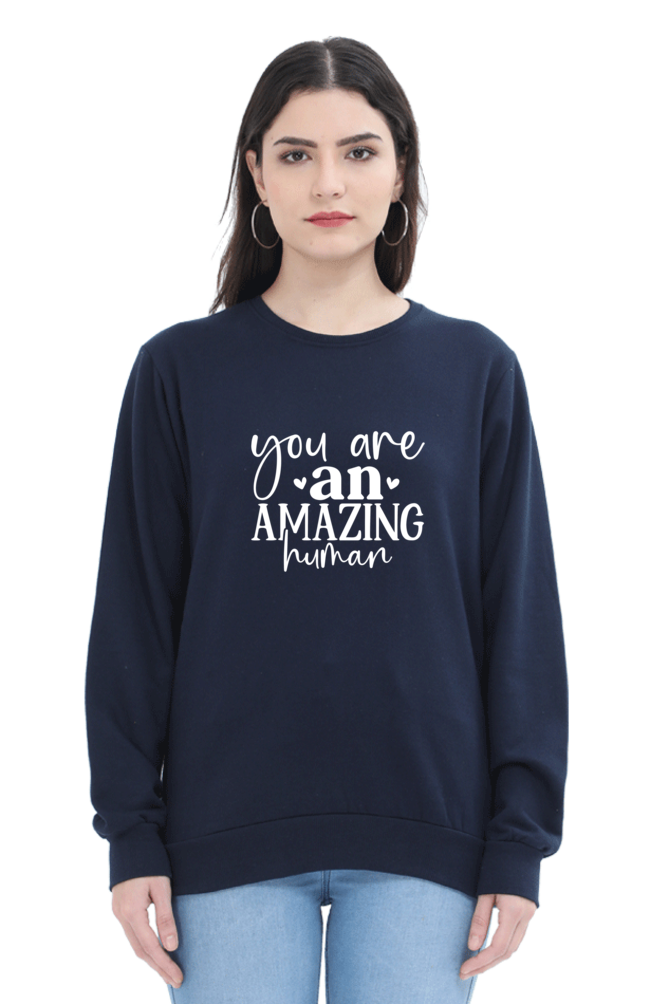 Women and Girl's Sweatshirt Navy Blue