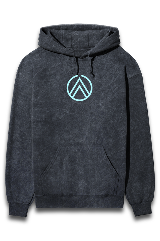 Acid Washed Unisex Hoodie 7 Navy Blue