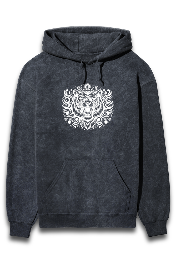 Acid Washed Unisex Hoodie 14 Navy Blue