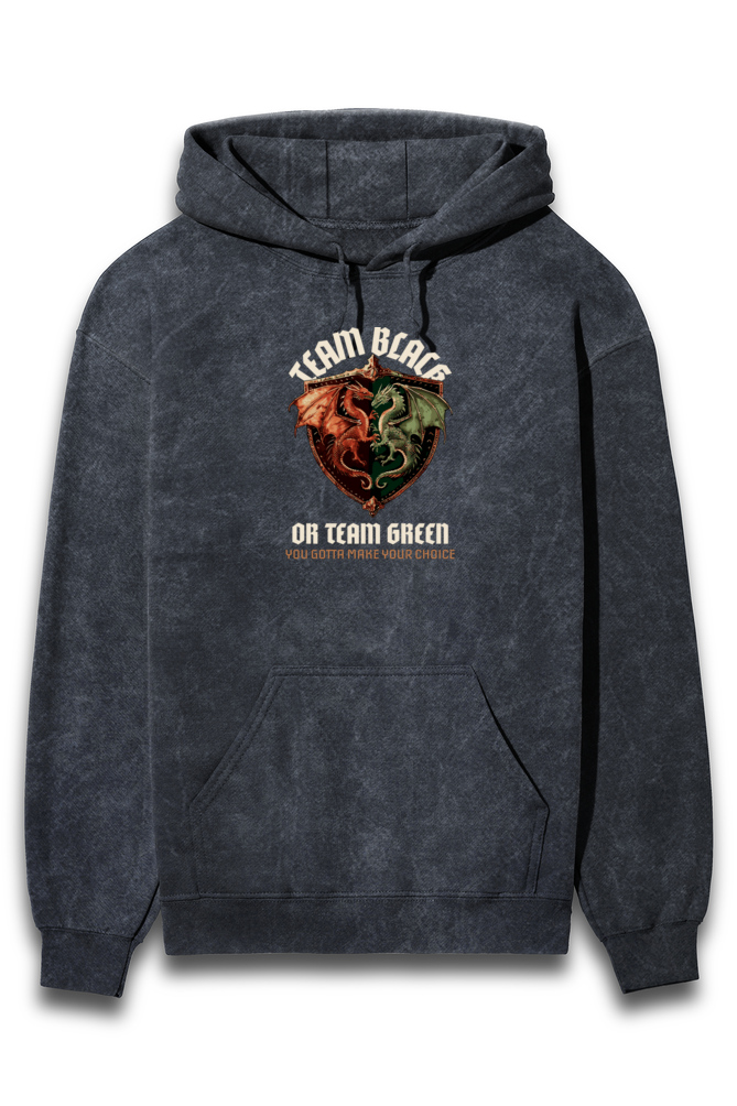 Acid Washed Unisex Hoodie 4 Navy Blue