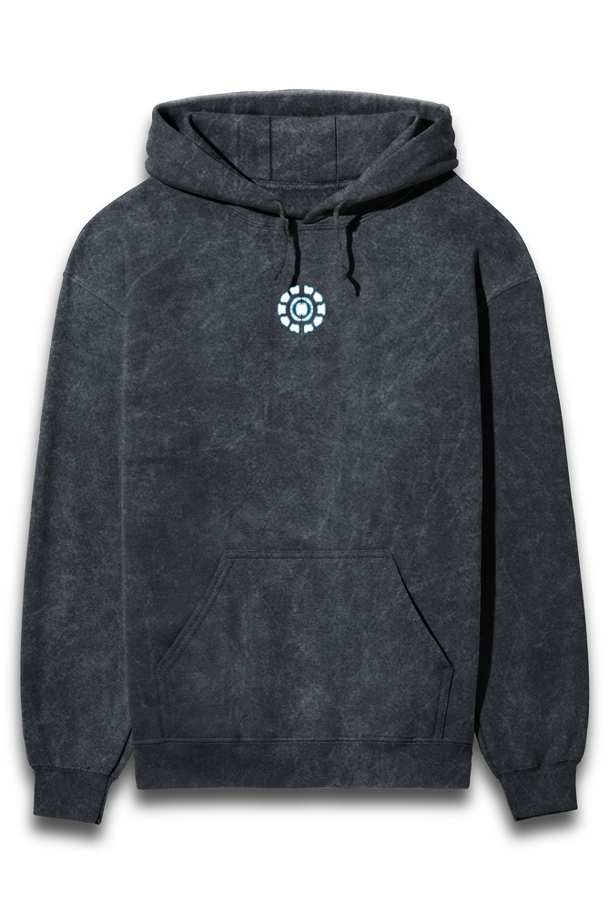 Acid Washed Unisex Hoodie 5 Navy Blue