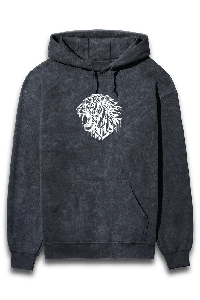 Acid Washed Unisex Hoodie 13 Navy Blue