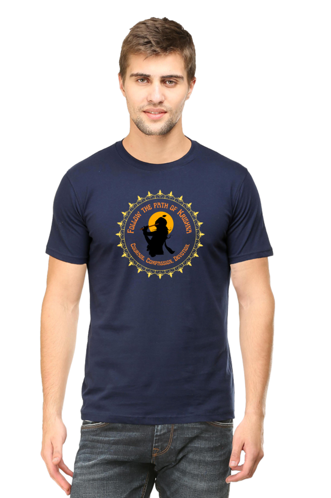 Follow The Path Of Krishna Janmashtami Men's T Shirts