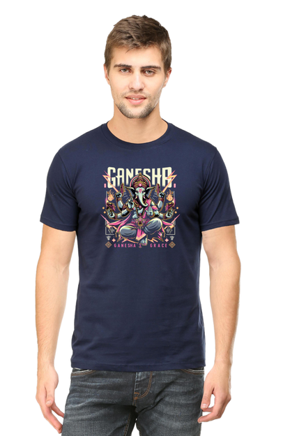 Ganesha's Grace 2 Printed Ganesh Chaturthi Men's T Shirts