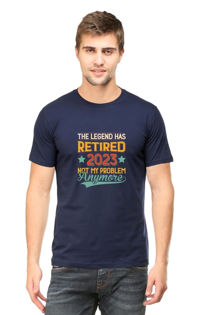 The Legend Has Retired Men's T Shirt Navy Blue