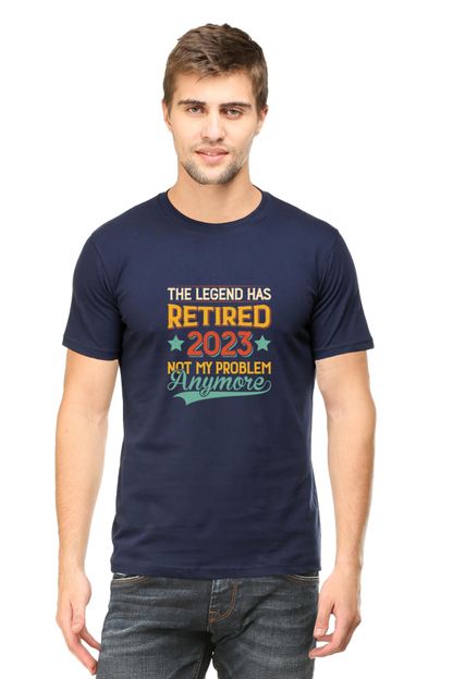 The Legend Has Retired Men's T Shirt Navy Blue