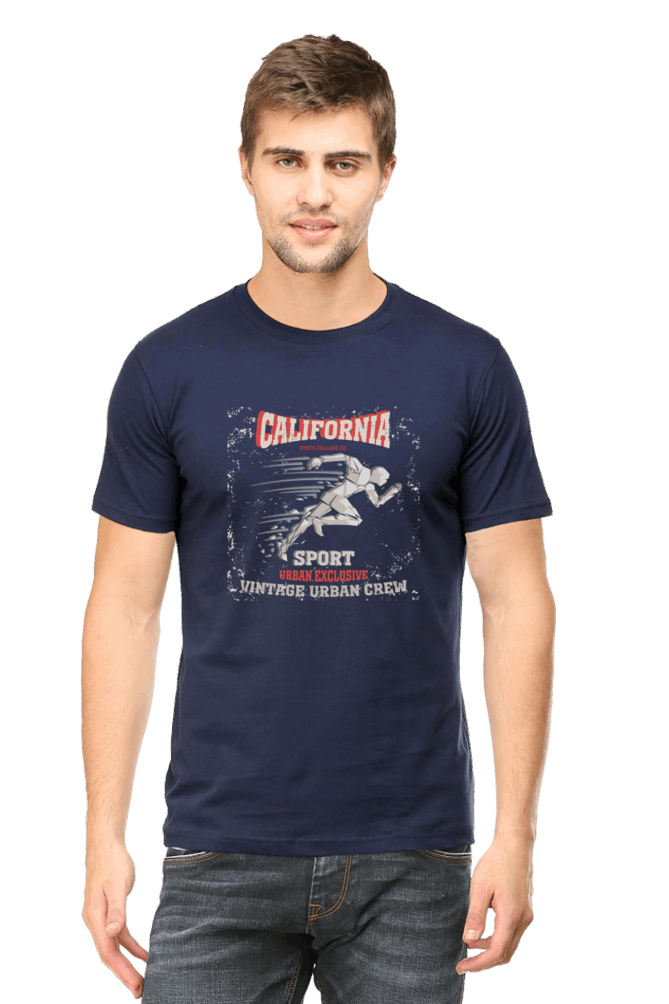 California Sports Men's T shirt Navy Blue