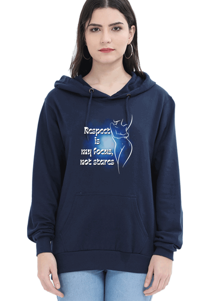 "Elegance Unveiled" Unisex Hoodie for Girls and Women Navy Blue