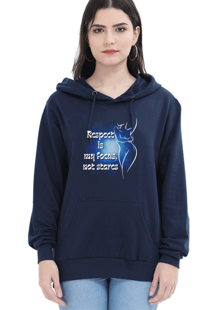 "Elegance Unveiled" Unisex Hoodie for Girls and Women Navy Blue