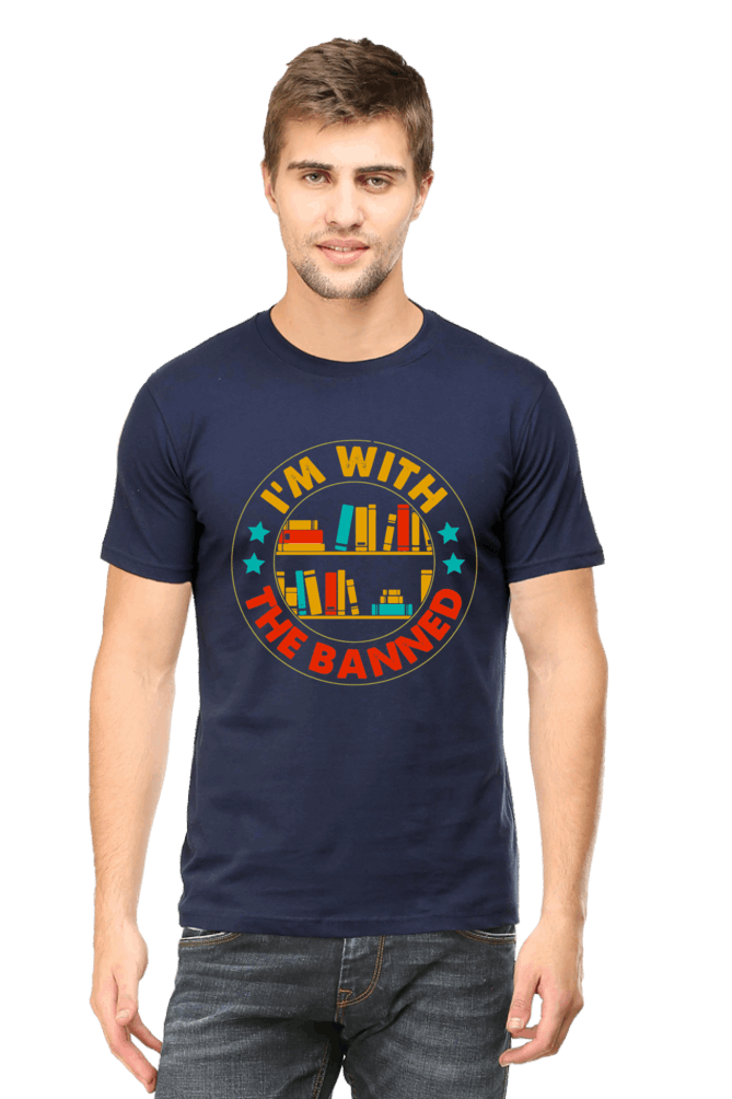 I Am With The Banned Men's T Shirt Navy Blue