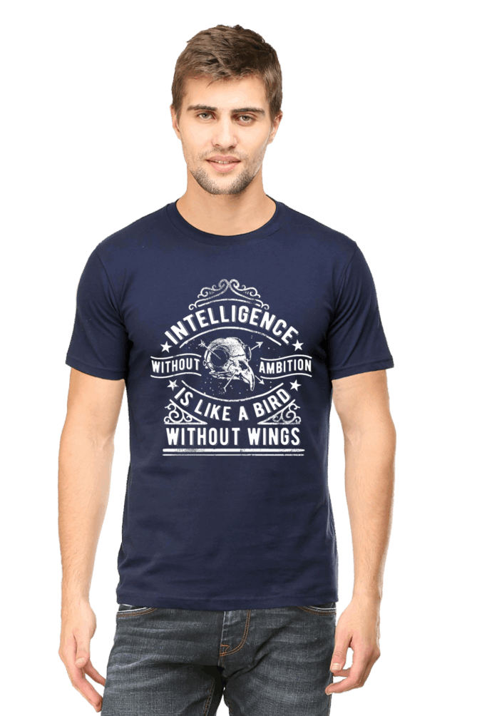 Intelligence Without Ambition Men's T Shirt Navy Blue