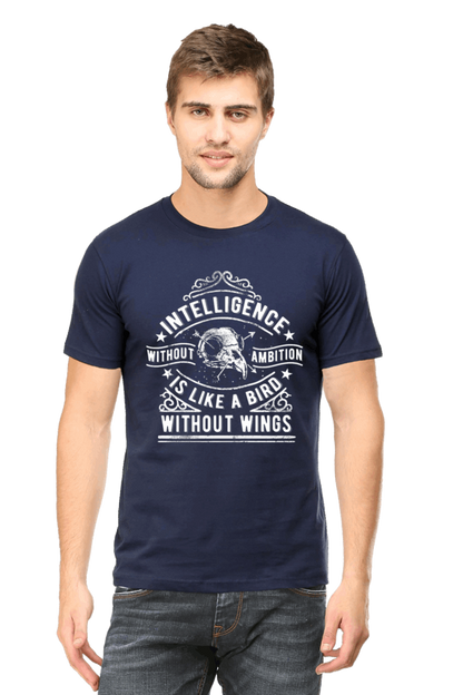 Intelligence Without Ambition Men's T Shirt Navy Blue