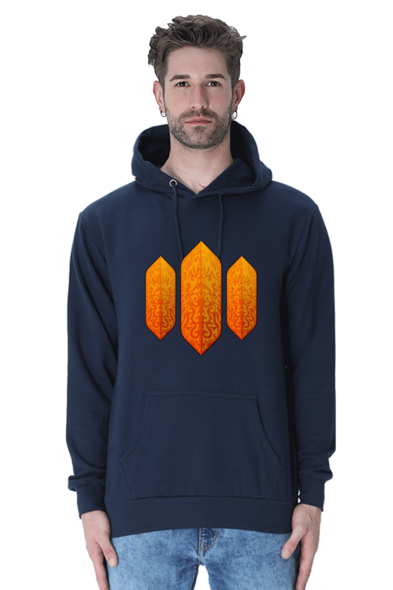 Hoodie Sweatshirt - 3 block design