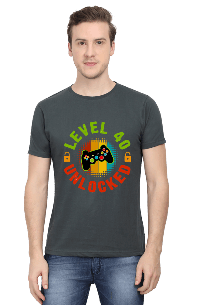 Level 04 Unlocked Men's T Shirt Steel Grey