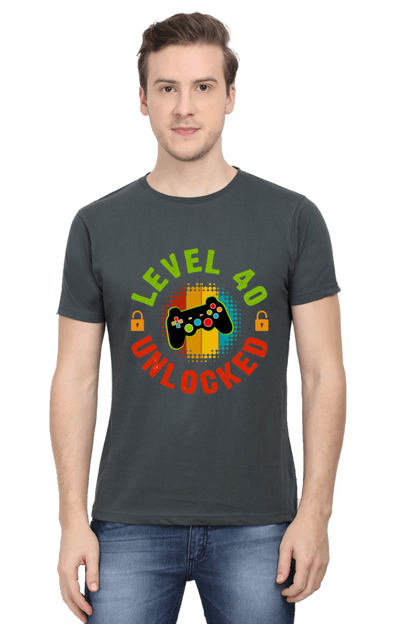 Level 04 Unlocked Men's T Shirt Steel Grey