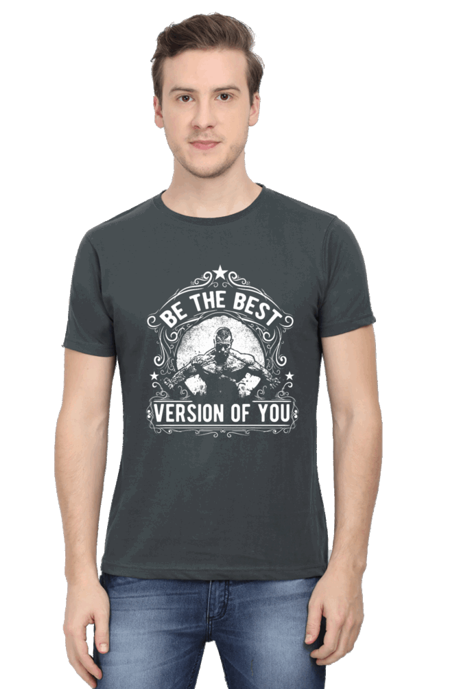 Be The Best Version Of You Men's T Shirt Steel Grey