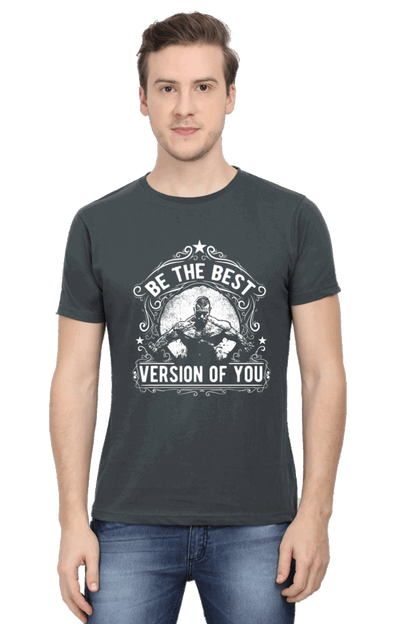 Be The Best Version Of You Men's T Shirt Steel Grey