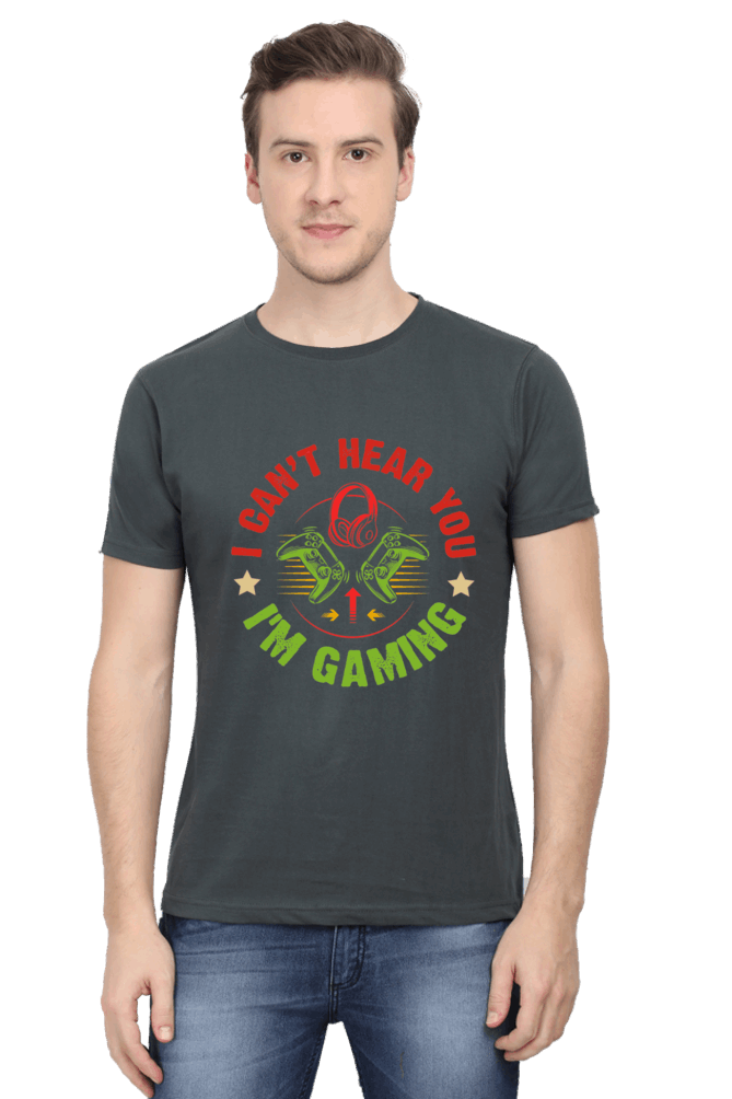 I Cant Hear You I Am Gaming - Men's T Shirt Steel Grey