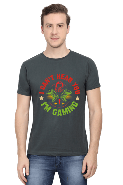 I Cant Hear You I Am Gaming - Men's T Shirt Steel Grey