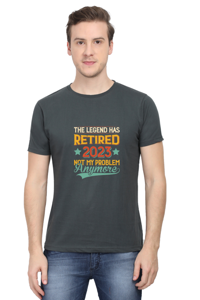 The Legend Has Retired Men's T Shirt Steel Grey