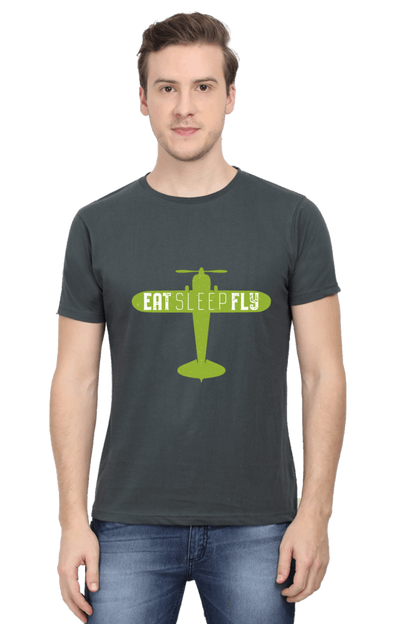 Eat Sleep Fly - Men's T Shirt Steel Grey