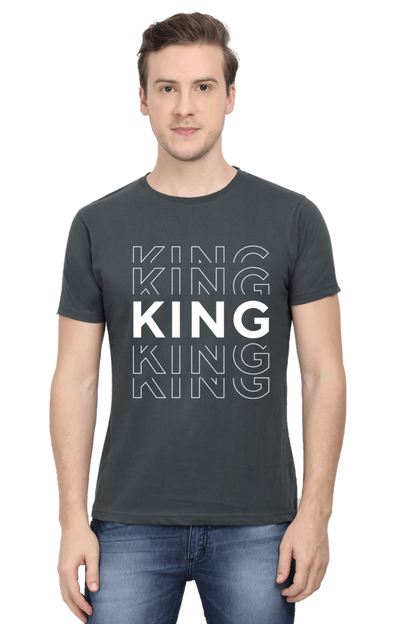 King Men's T Shirt Steel Grey