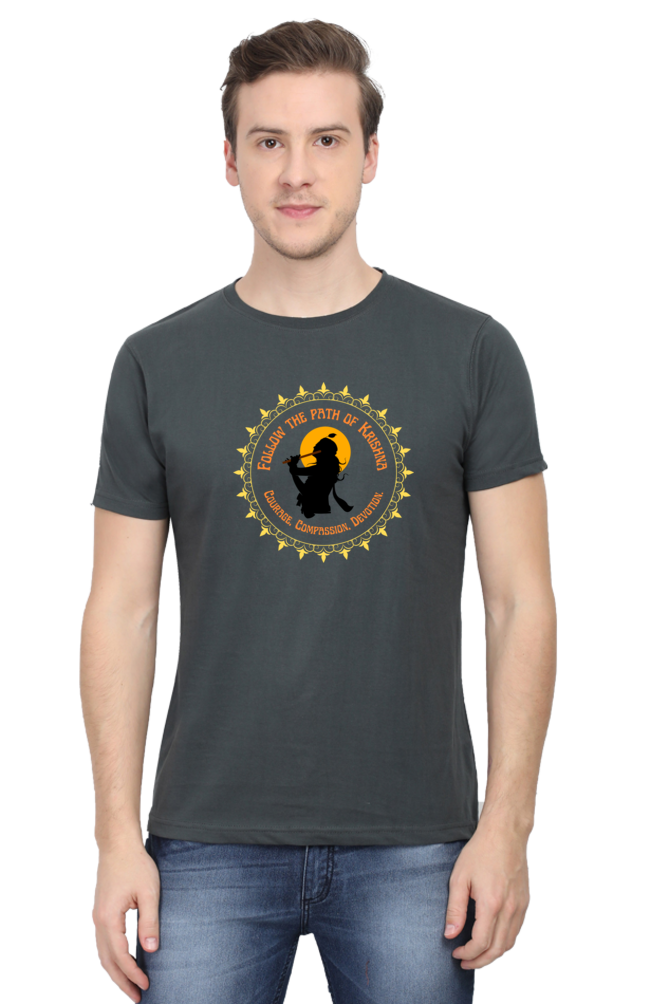 Follow The Path Of Krishna Janmashtami Men's T Shirts