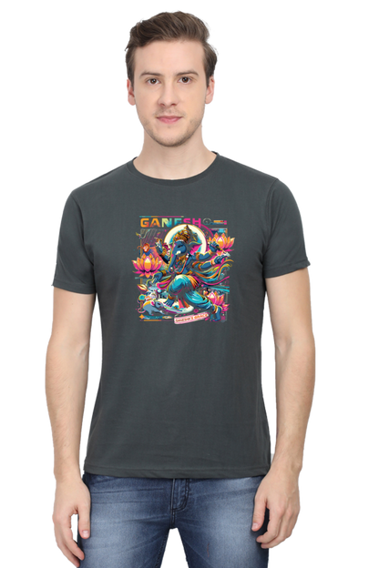 Ganesha's Grace 1 Printed Ganesh Chaturthi Men's T Shirts