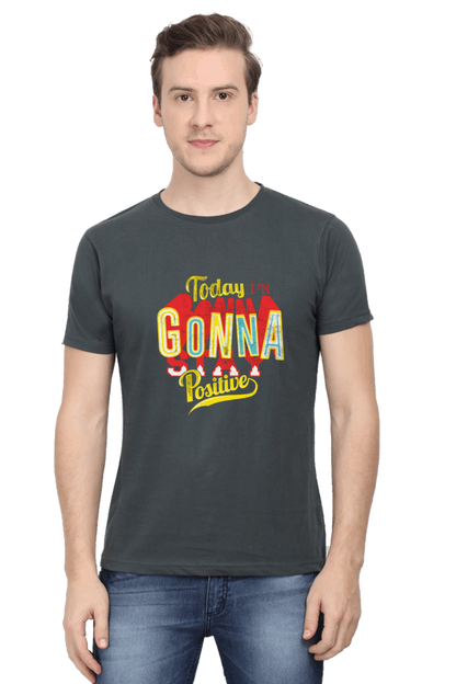 Gonna Stay Positive Men’s T Shirts Classic Steel Grey