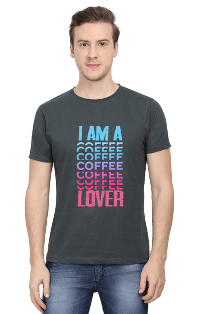 I Am A Coffee Lover Men's T Shirt Steel Grey