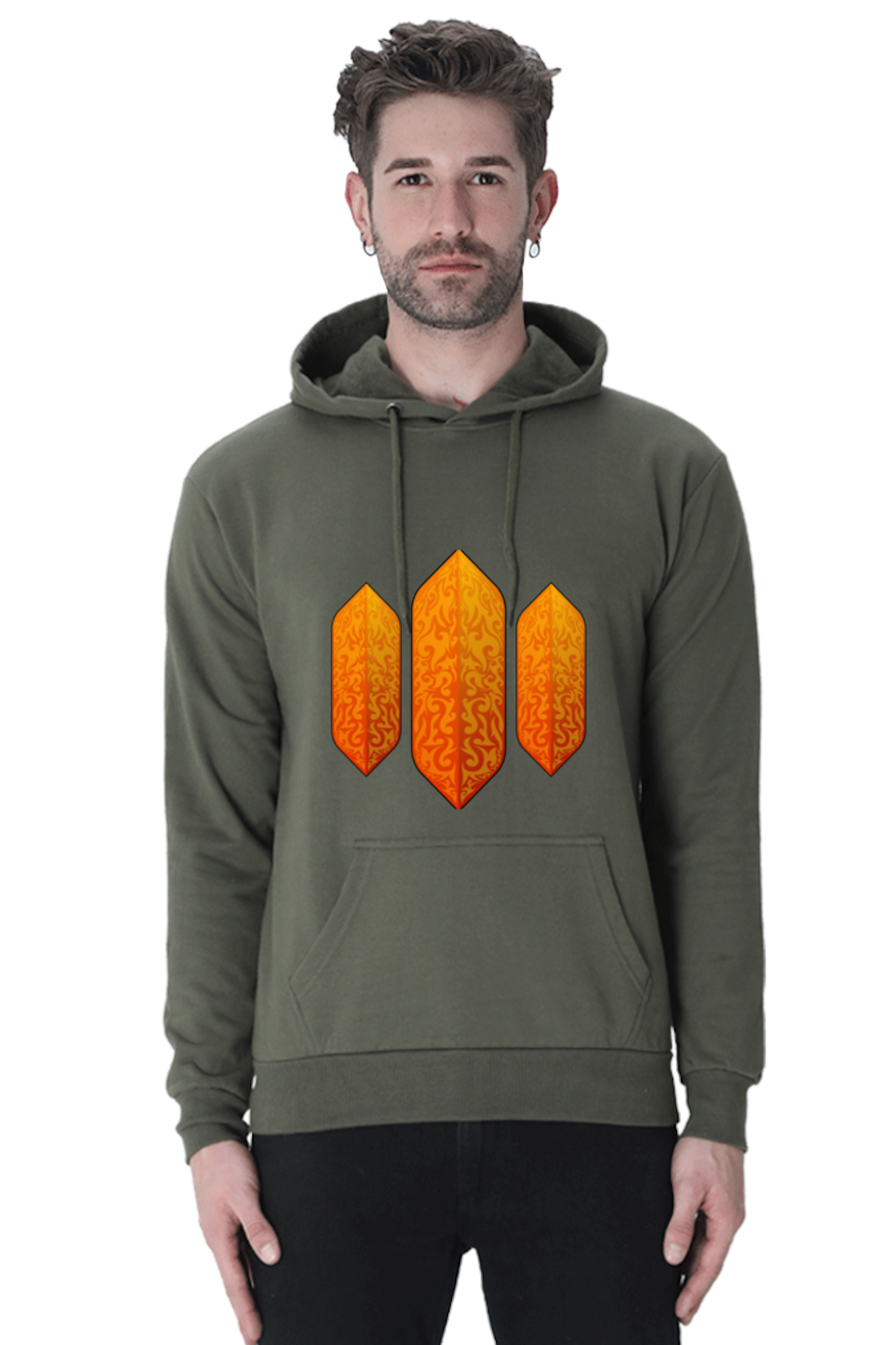 Hoodie Sweatshirt - 3 block design