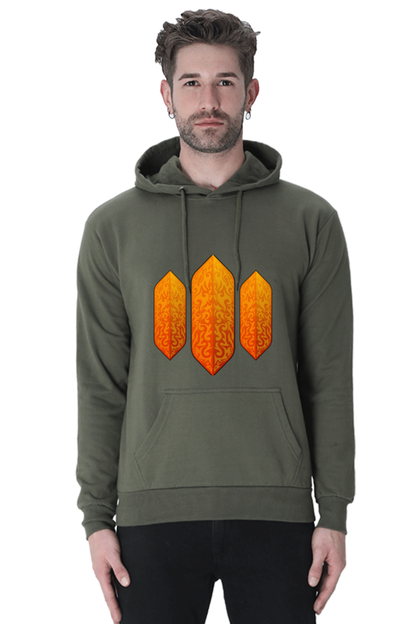 Hoodie Sweatshirt - 3 block design