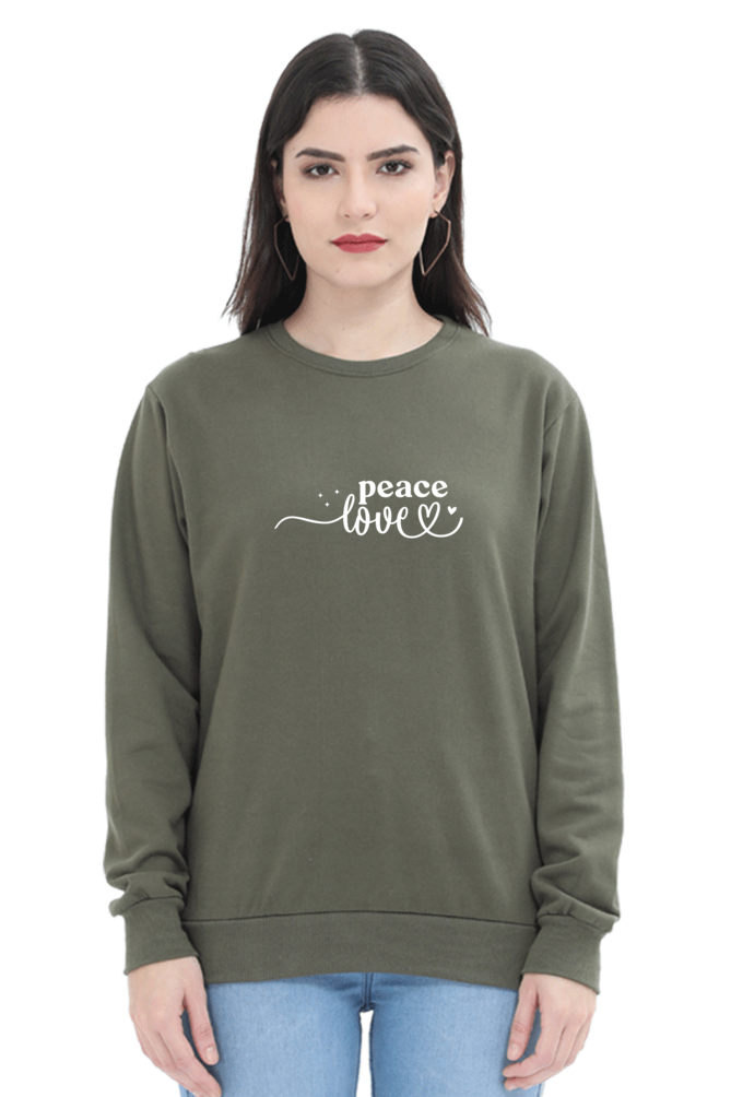 Women and Girl's Sweatshirt Olive Green