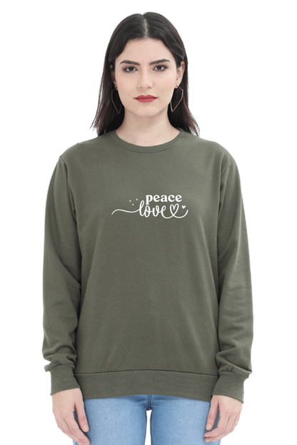 Women and Girl's Sweatshirt Olive Green