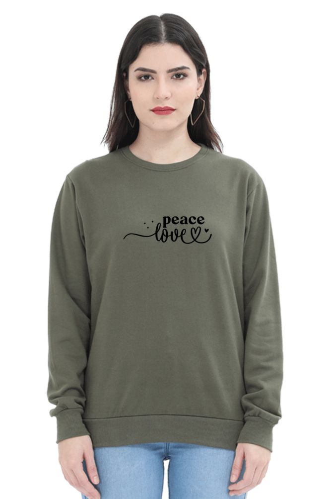 Women and Girl's Sweatshirt Olive Green