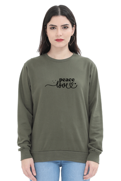 Women and Girl's Sweatshirt Olive Green