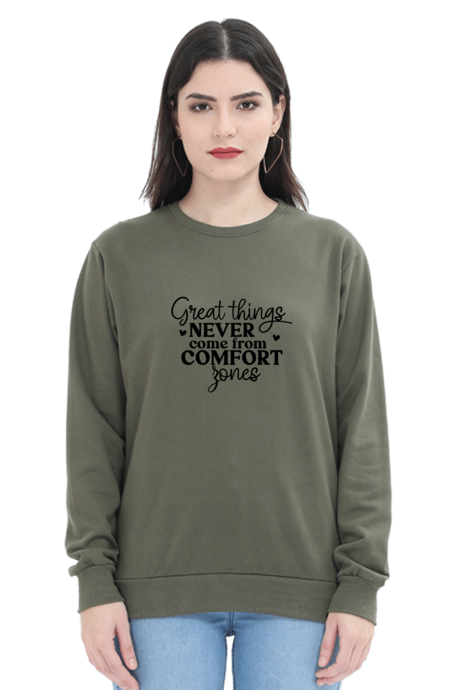 Sweatshirt For Women and Girl's Olive Green