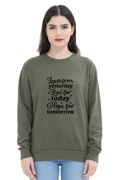 Sweatshirt For Women and Girl's Olive Green