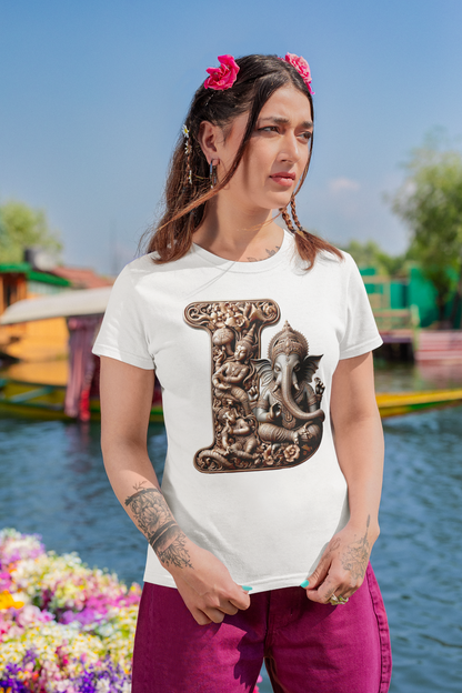 Stylish I Alphabet Ganesh Chaturthi Women T Shirts