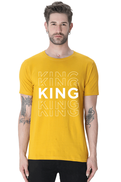 King Men's T Shirt Mustard Yellow