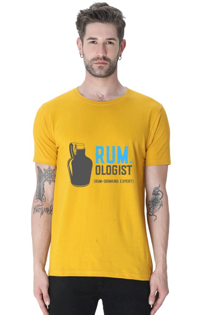 Rum - Ologist Men's T Shirt Mustard Yellow