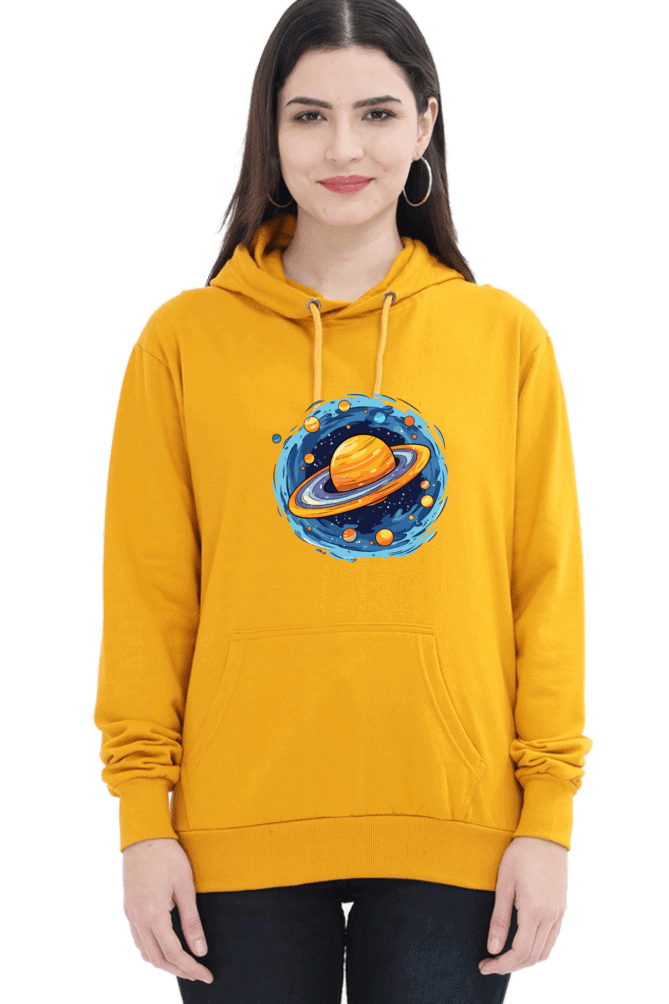 "Ethereal Elegance" Unisex Hoodie Sweatshirt for Women and Girls Mustard Yellow