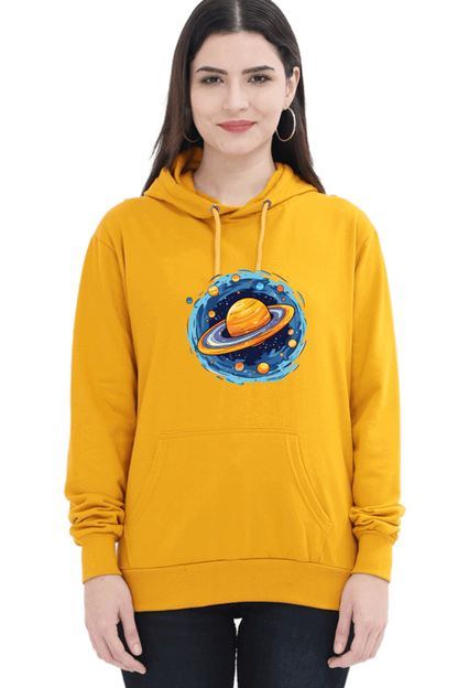 "Ethereal Elegance" Unisex Hoodie Sweatshirt for Women and Girls Mustard Yellow