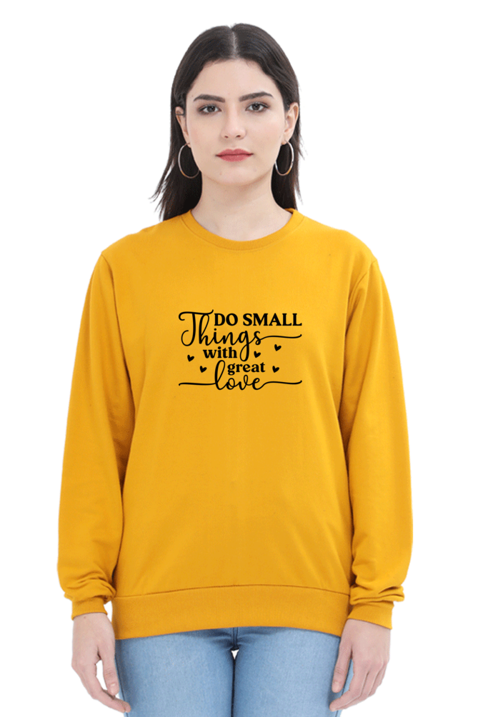 Women and Girl's Sweatshirt Mustard Yellow