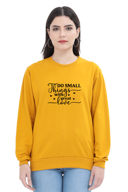 Women and Girl's Sweatshirt Mustard Yellow