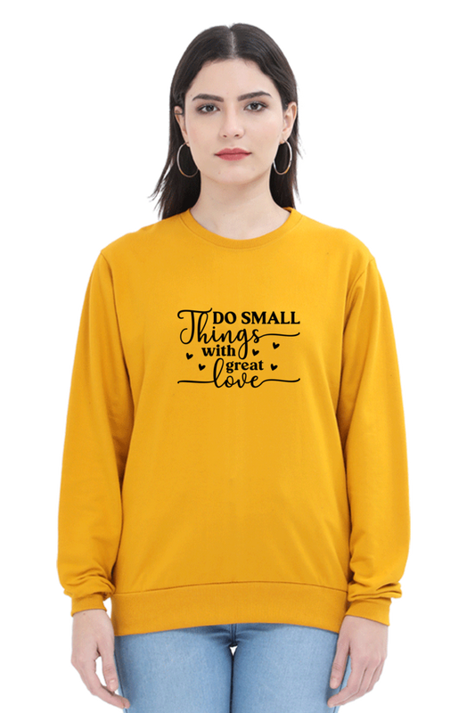 Women and Girl's Sweatshirt Mustard Yellow