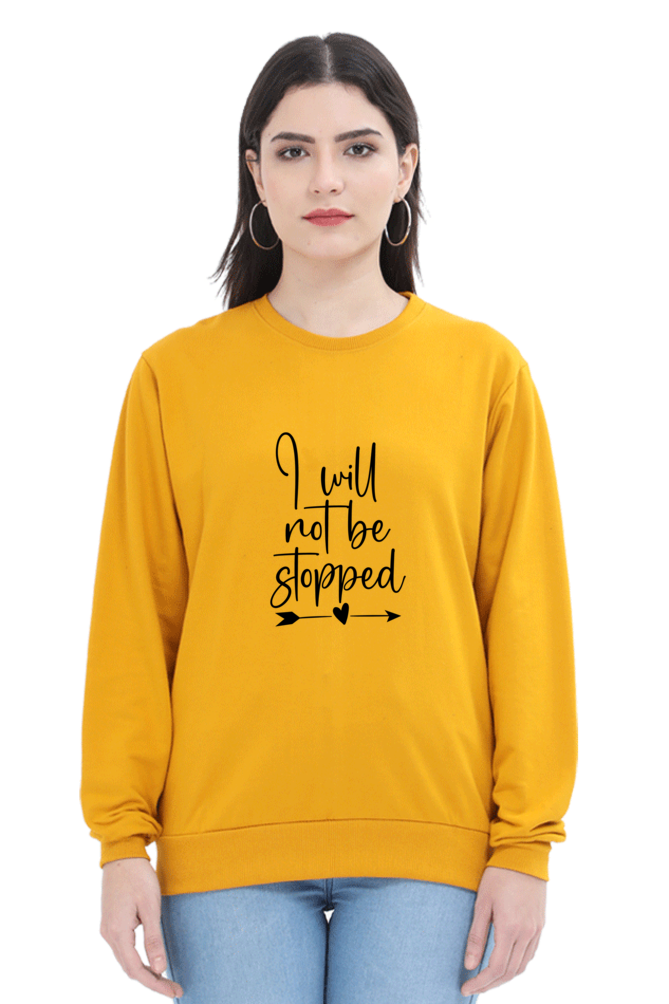 Women and Girl's Sweatshirt Mustard Yellow