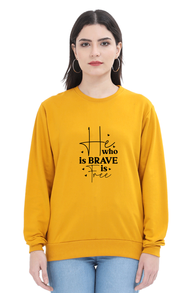 Women and Girl's Sweatshirt Mustard Yellow